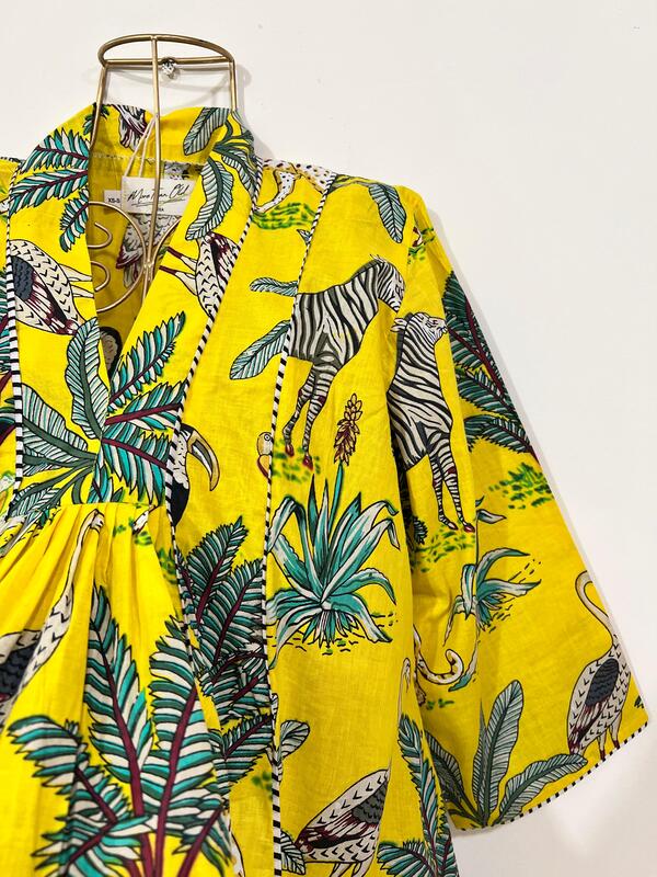 Zeenat's Everyday Flare Top + Pant Set  - Yellow Jungle