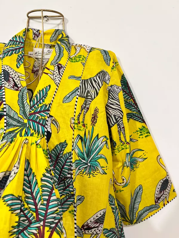 Zeenat's Everyday Flare Top + Pant Set - Yellow Jungle