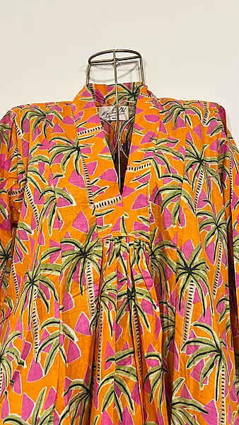 Zeenat's Everyday Flare Top + Pant Set - Orange Trees