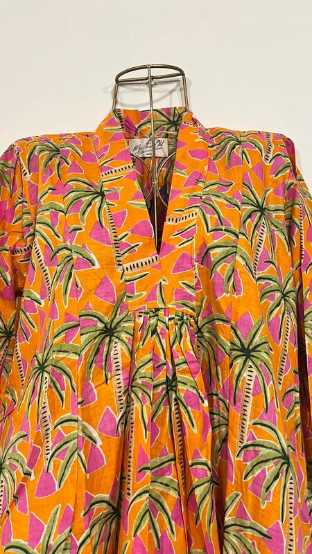 Zeenat's Everyday Flare Top + Pant Set - Orange Trees