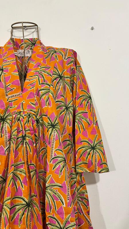 Zeenat's Everyday Flare Top + Pant Set - Orange Trees