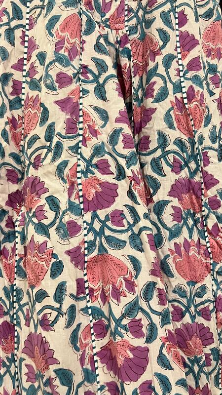 Zeenat's Everyday Flare Top + Pant Set - White & flowers