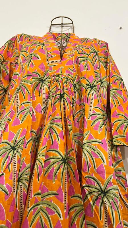 Zeenat's Everyday Flare Top + Pant Set - Orange Trees