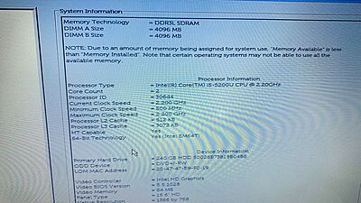 Dell Inspiron 5558 | Core i5 (5th Gen) | 8GB RAM | 256GB SSD | 2GB Graphics | 15.6" HD Display | Win 10(Refurbished)