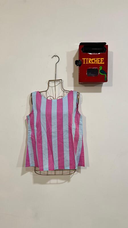 Helen's Oerlap Back + Pants Set - Pink & Blue Pants