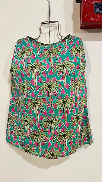 Helen's Oerlap Back + Shorts Set - Turquoise & Palms