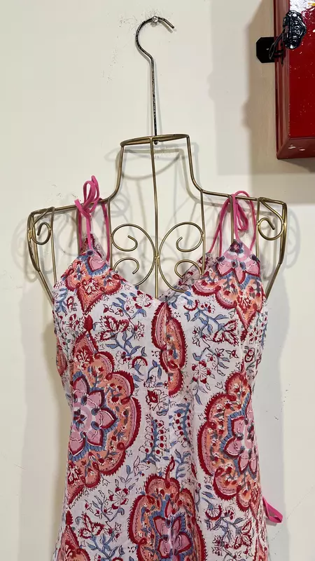 Anika's Free-Size Strappy Dress - White & Colourful