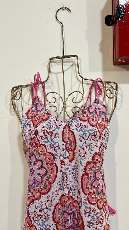 Anika's Free-Size Strappy Dress - White & Colourful