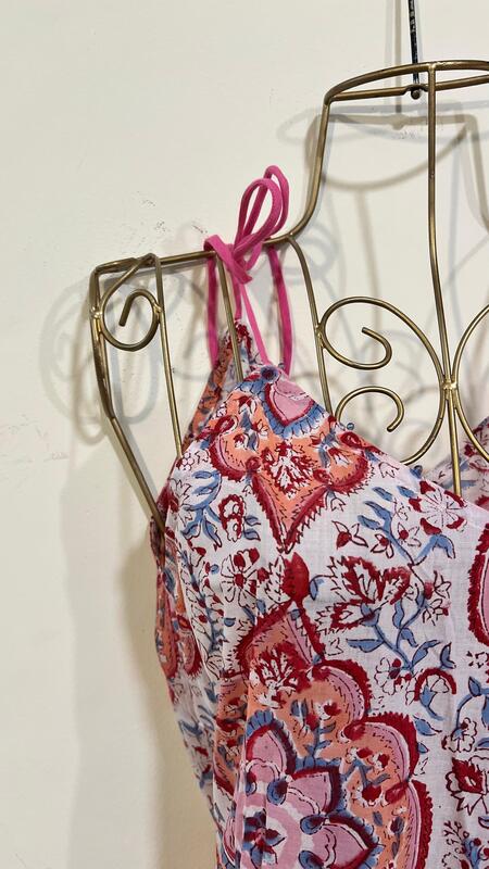 Anika's Free-Size Strappy Dress - White & Colourful