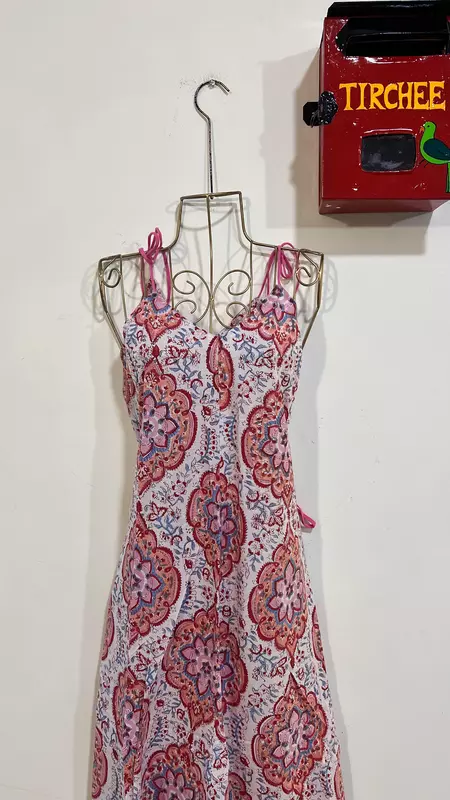 Anika's Free-Size Strappy Dress - White & Colourful