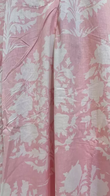 Waheeda's Collared top + Pant Set - Pink & white Flowers