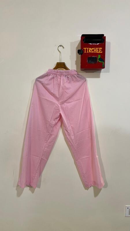 Waheeda's Collared top + Pant Set - Pink & white Flowers