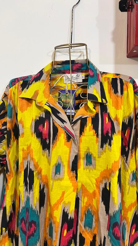 Waheeda's Collared top + Pant Set - Yellow Ikkhat