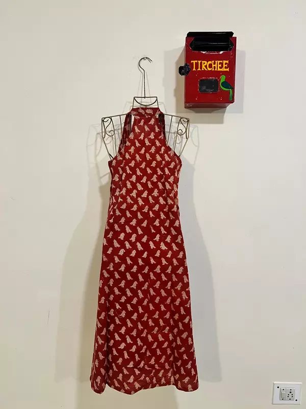 Cyra's Racer Back Dress - Red & Parrots