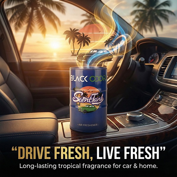 Black Odor Scent Tank Air Freshener. Cologne