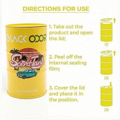 Black Odor Scent Tank Air Freshener.