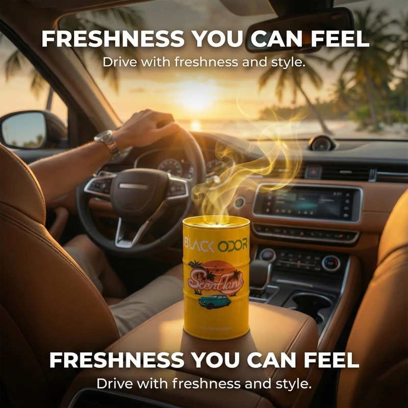 Black Odor Scent Tank Air Freshener.