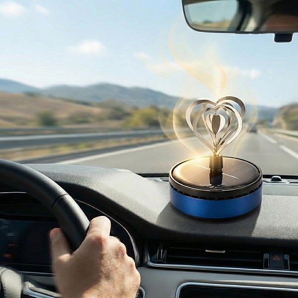 Car Perfume Heart-Shaped Rotating Air Freshener | Compact Car Perfume Air Freshener