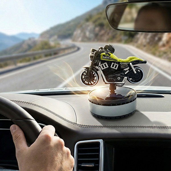 Motorcycle Rotating Car Blue Diffuser for Car (Yellow)