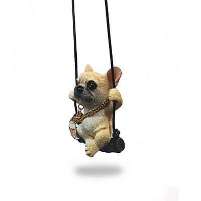 Hot Selling Cute Pet Dog Car Pendant For Rear view Mirror (Brown)