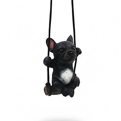 Hot Selling Cute Pet Dog Car Pendant For Rear view Mirror (Black)