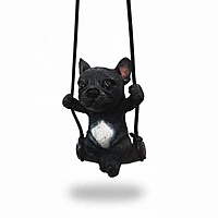 Hot Selling Cute Pet Dog Car Pendant For Rear view Mirror (Black)