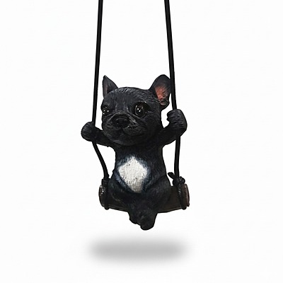 Hot Selling Cute Pet Dog Car Pendant For Rear view Mirror (Black)