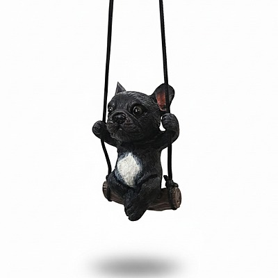 Hot Selling Cute Pet Dog Car Pendant For Rear view Mirror (Black)