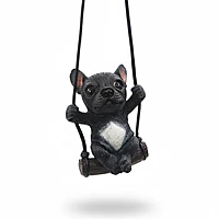 Hot Selling Cute Pet Dog Car Pendant For Rear view Mirror (Black)