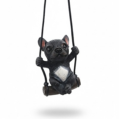 Hot Selling Cute Pet Dog Car Pendant For Rear view Mirror (Black)