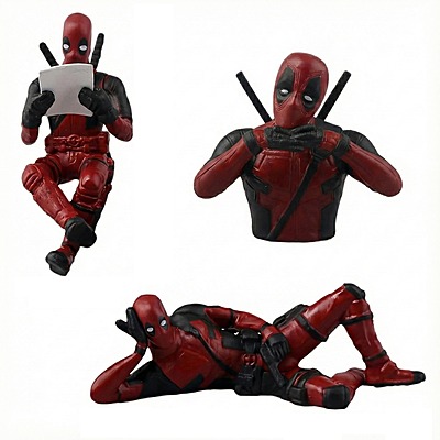 Funny Deadpool Hero PVC Action Figure Set – 3-Piece