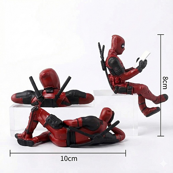 Funny Deadpool Hero PVC Action Figure Set – 3-Piece