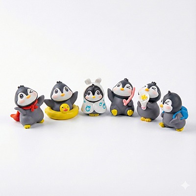 Miniature Penguin Figures Decorations Items