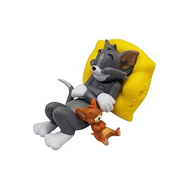 Car Dashboard Toy Showpiece Cute Sleeping Tom and Jerry Figurine Car Decoration Accessories