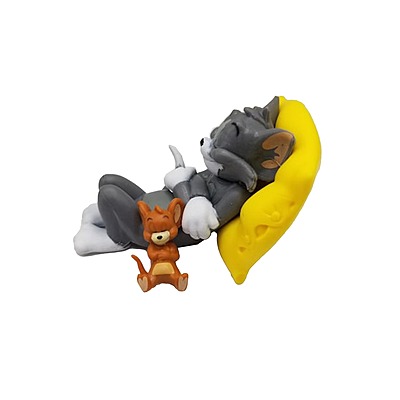 Car Dashboard Toy Showpiece Cute Sleeping Tom and Jerry Figurine Car Decoration Accessories