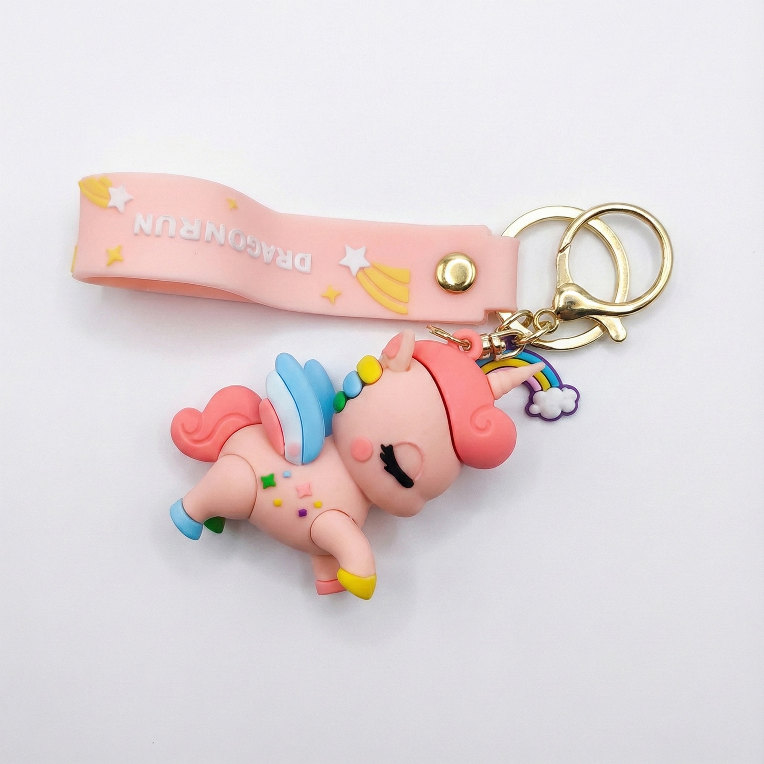 silicone unicorn key chain