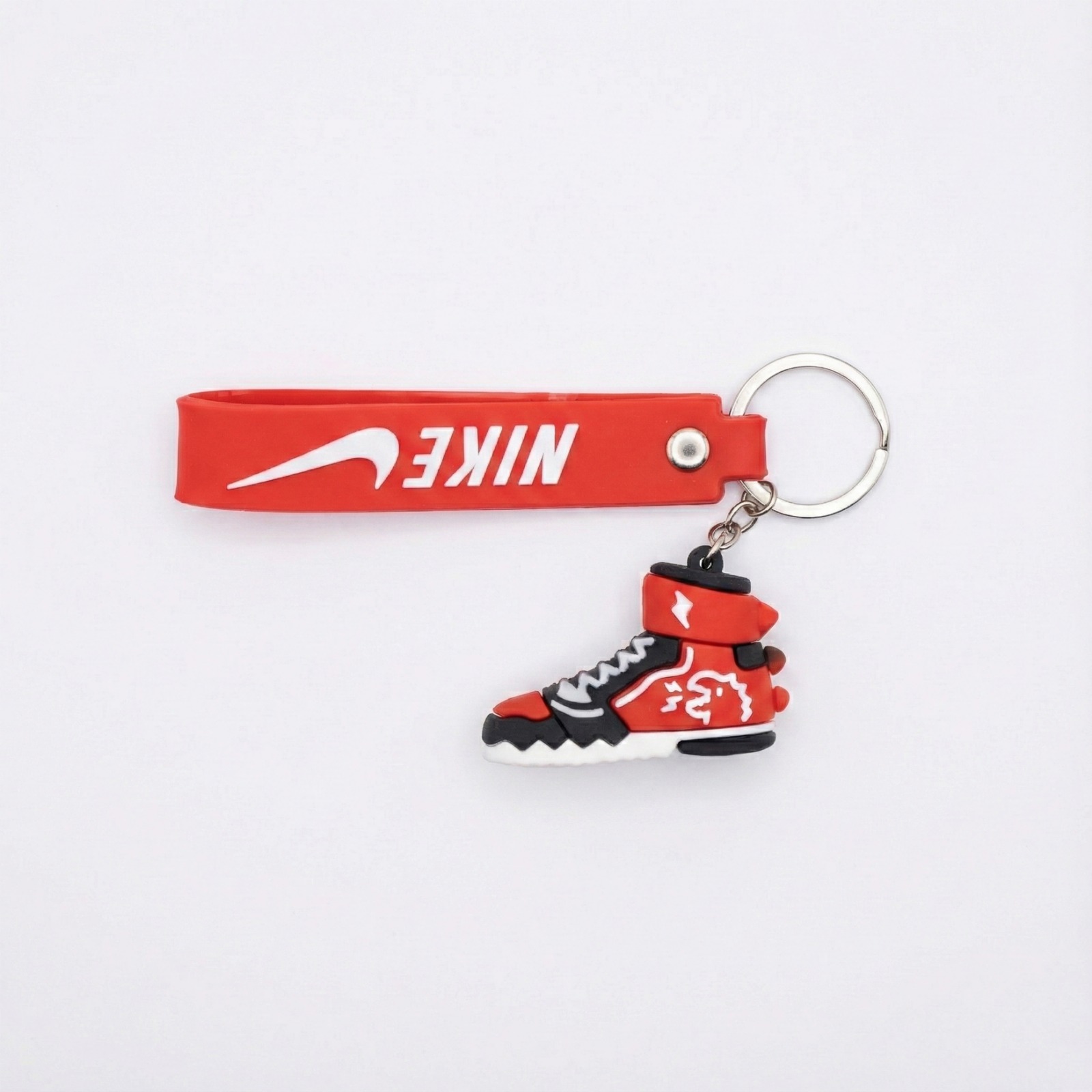 Red and black 3D Nike Air Jordan shoe Key Chain.