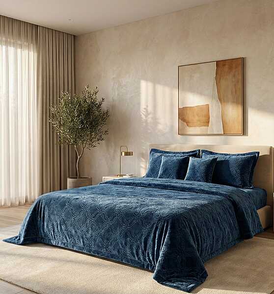 Embrossia Winter bedsheet  5pc