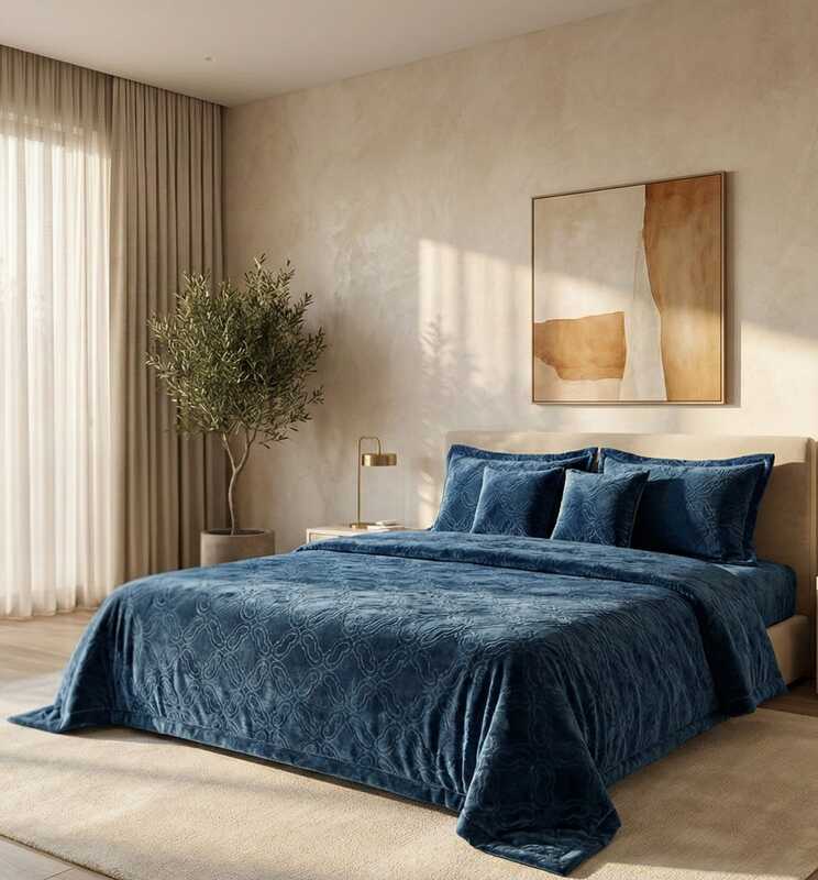 Embrossia Winter bedsheet  5pc