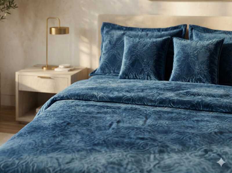 Embrossia Winter bedsheet  5pc