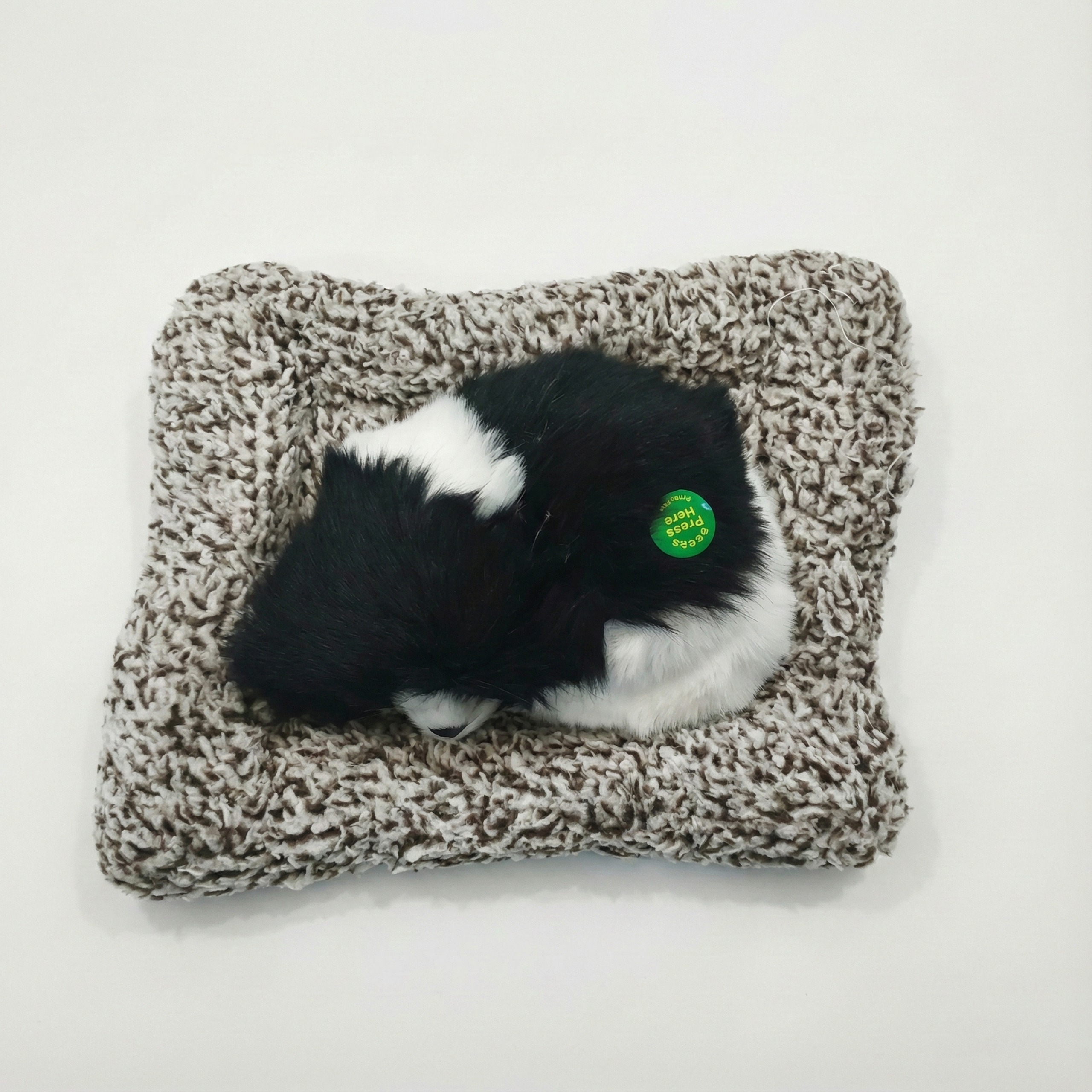 Sleeping Cute Dog , Realistic Soft & Lifelike Pet Puppy with Bed for Car Dashboard and Home Decor