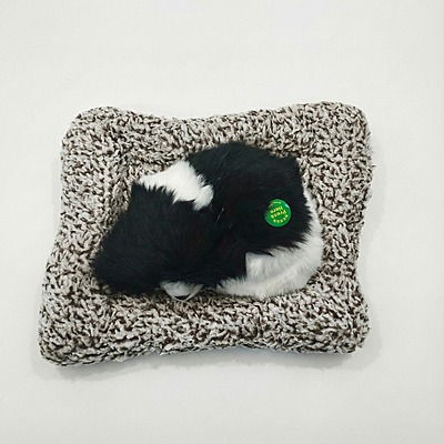 Sleeping Cute Dog , Realistic Soft & Lifelike Pet Puppy with Bed for Car Dashboard and Home Decor