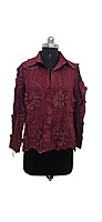 Flower Embellishment Collar Shirt