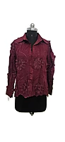 Flower Embellishment Collar Shirt