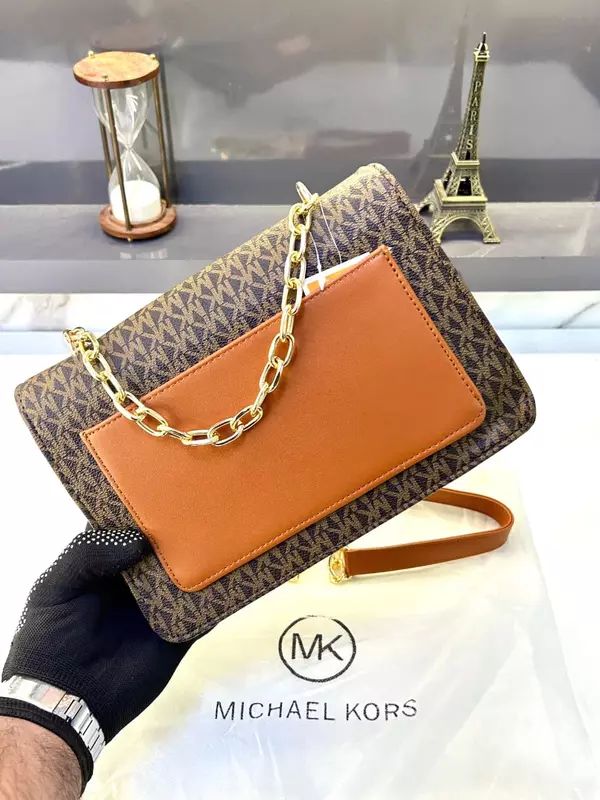 MODEL: MK MICHAEL KORS BROWN LEDIES HAND BAG PREMIUM QUALITY*