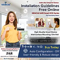 SIEMCAS Wifi Smart ECO Series Plus IR 4 Channel State IoT Cloud Operation SHA-SIS-ECO-XT1003B - Sha360