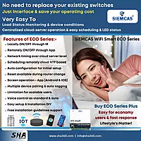 SIEMCAS Wifi Smart ECO Series Plus IR 4 Channel State IoT Cloud Operation SHA-SIS-ECO-XT1003B - Sha360