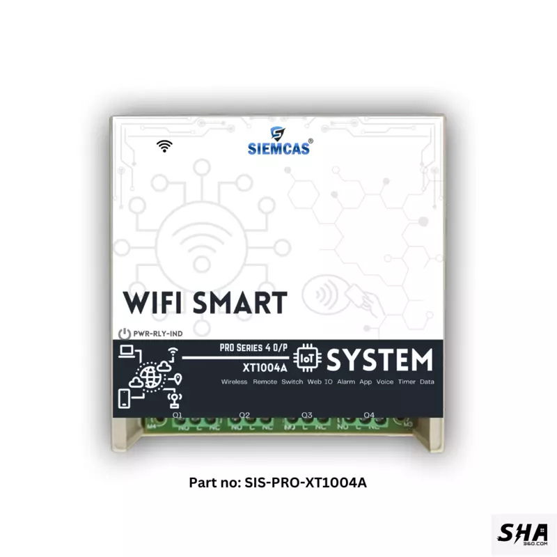 SIEMCAS Wifi Smart PRO Series Flexi 4 Channel IoT Cloud Operation SHA-SIS-PRO-XT1004A - Sha360
