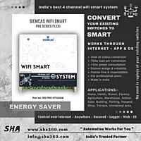 SIEMCAS Wifi Smart PRO Series Flexi 4 Channel IoT Cloud Operation SHA-SIS-PRO-XT1004A - Sha360