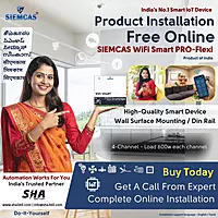 SIEMCAS Wifi Smart PRO Series Flexi 4 Channel IoT Cloud Operation SHA-SIS-PRO-XT1004A - Sha360